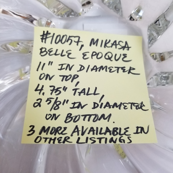 10057 NIB Mikasa Crystal Belle Epoque 11" Dish Bow - Picture 7 of 8